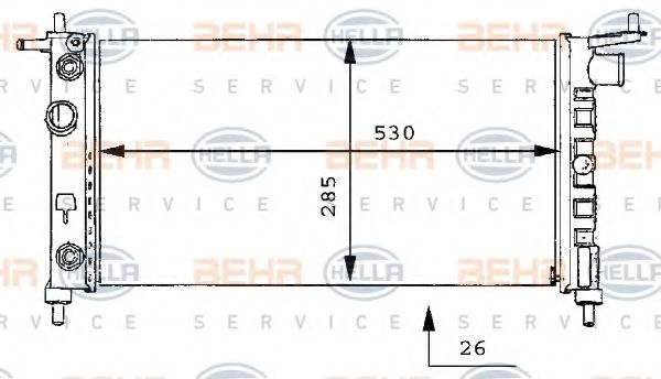 BEHR HELLA SERVICE 8MK 376 712-014