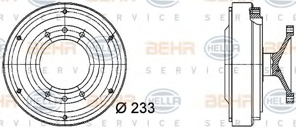 BEHR HELLA SERVICE 8MV 376 727-181