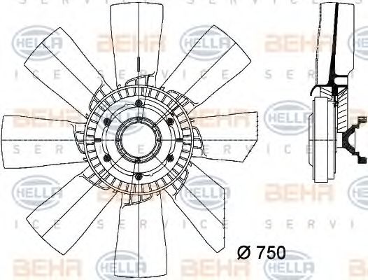 BEHR HELLA SERVICE 8MV 376 730-001