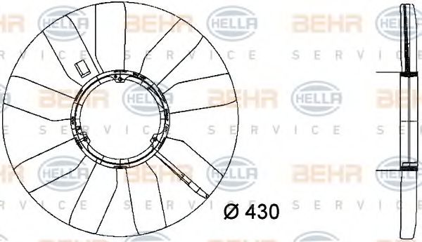 BEHR HELLA SERVICE 8MV 376 733-281