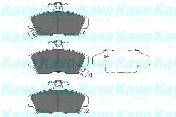KBP-2023 KAVO PARTS Комплект тормозных колодок, дисковый тормоз