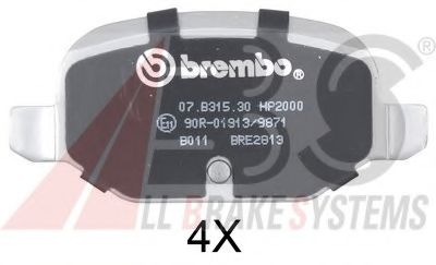 37311S A.B.S. Комплект тормозных колодок, дисковый тормоз