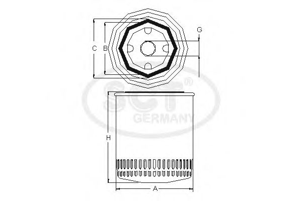 SV 7502 SCT Germany Фильтр для охлаждающей жидкости