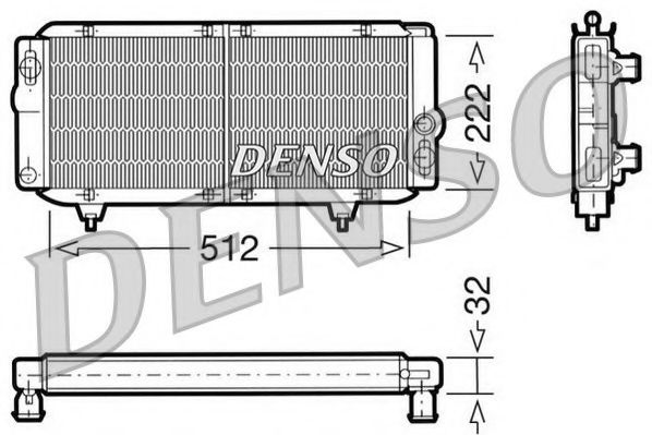 DRM21001 NIPPONPIECES Радиатор, охлаждение двигателя