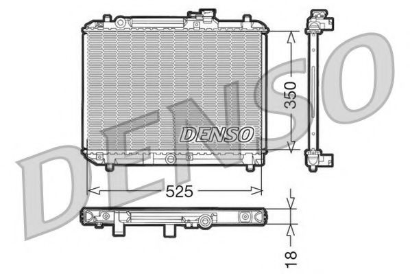 DRM47001 NIPPONPIECES Радиатор, охлаждение двигателя