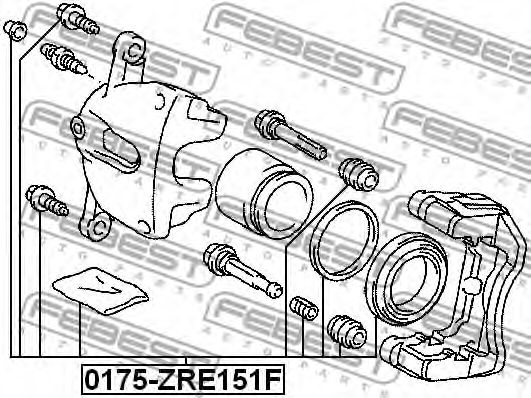 0175-ZRE151F FEBEST Ремкомплект, тормозной суппорт