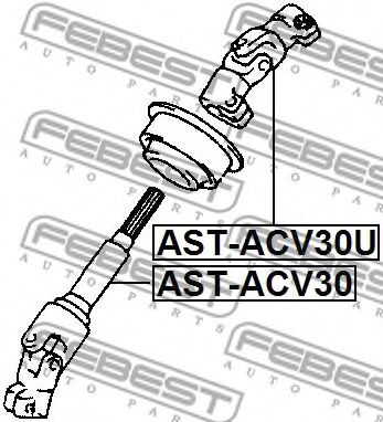 AST-ACV30U FEBEST Вал сошки рулевого управления