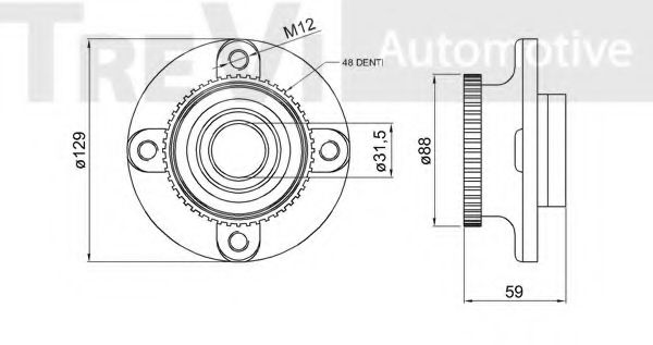 TREVI AUTOMOTIVE WB1655