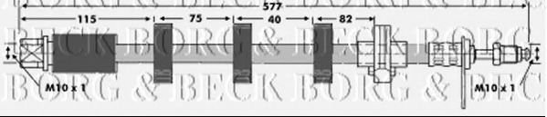 BBH6685 BORG & BECK Тормозной шланг