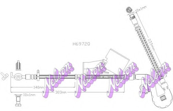 H6972Q BROVEX-NELSON Тормозной шланг