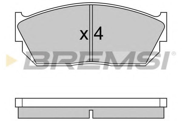 BP2245 BREMSI Комплект тормозных колодок, дисковый тормоз