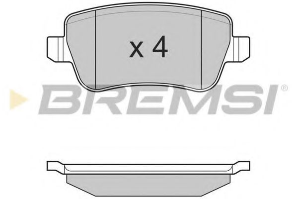 BP3227 BREMSI Комплект тормозных колодок, дисковый тормоз