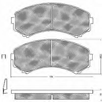 10749 BSF Комплект тормозных колодок, дисковый тормоз