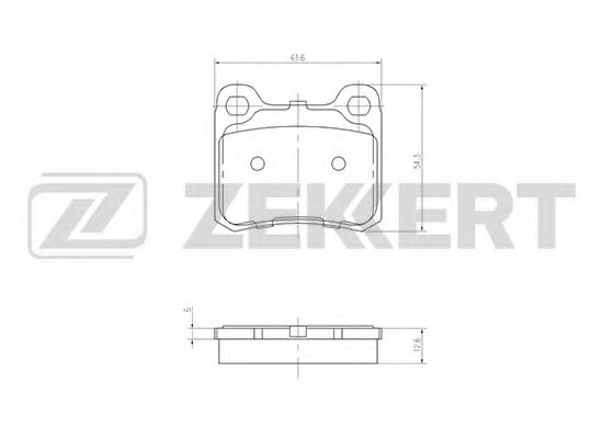 BS-1215 ZEKKERT Комплект тормозных колодок, дисковый тормоз