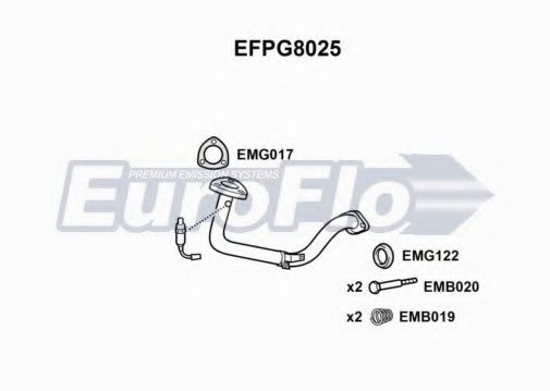 EFPG8025 EuroFlo Труба выхлопного газа