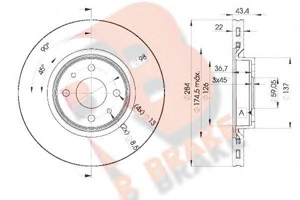 R BRAKE 78RBD20356