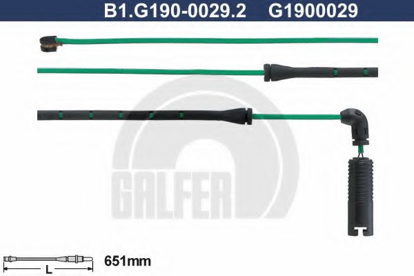 B1.G190-0029.2 GALFER Сигнализатор, износ тормозных колодок