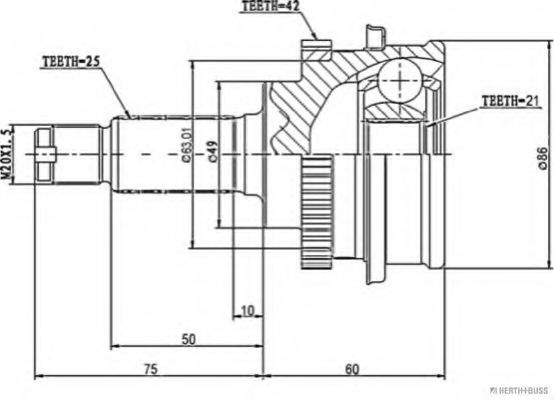 HERTH+BUSS JAKOPARTS J2828117