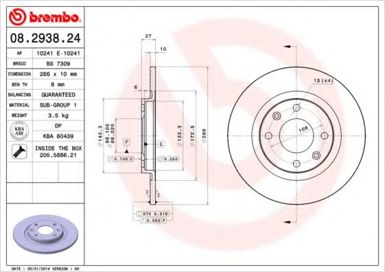 BREMBO 08.2938.24