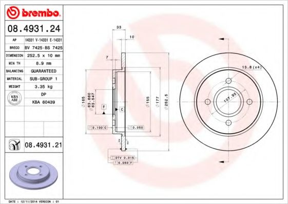 BREMBO 08.4931.21