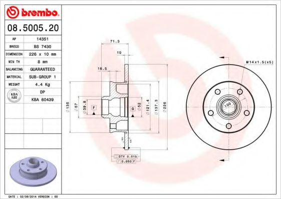 BREMBO 08.5005.20