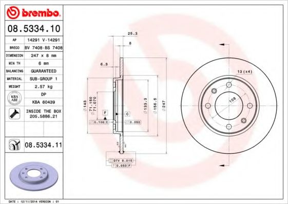BREMBO 08.5334.10