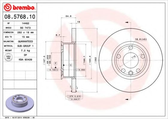 BREMBO 08.5768.10