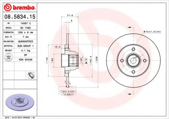 BREMBO 08.5834.15