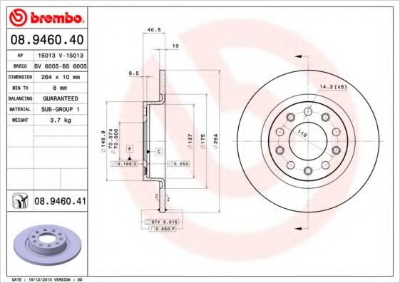 BREMBO 08.9460.41