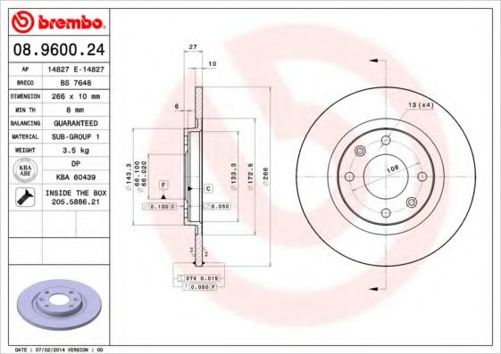 BREMBO 08.9600.24