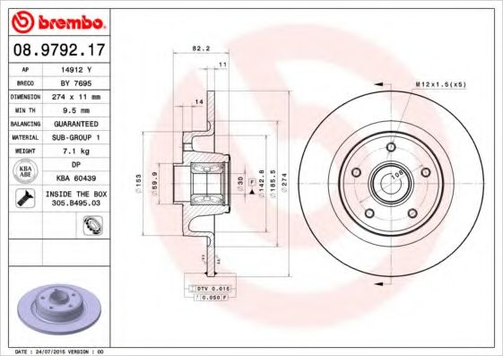 BREMBO 08.9792.17
