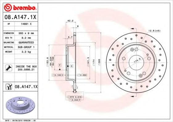 BREMBO 08.A147.1X
