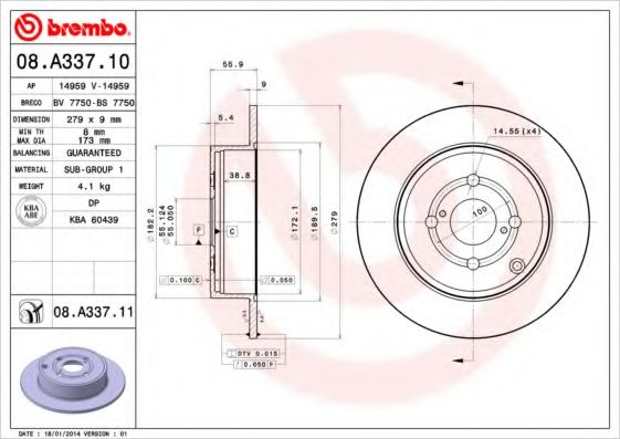 BREMBO 08.A337.11