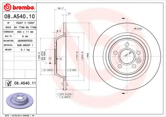 BREMBO 08.A540.10