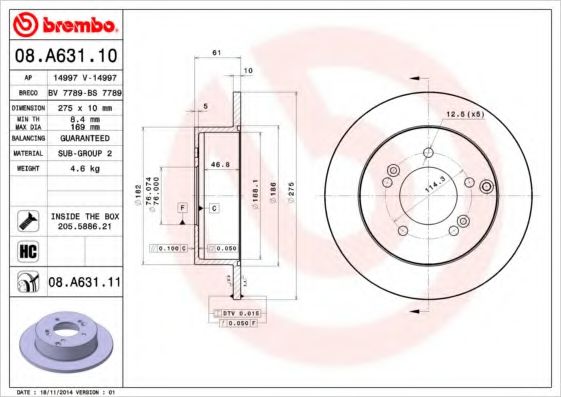 BREMBO 08.A631.10
