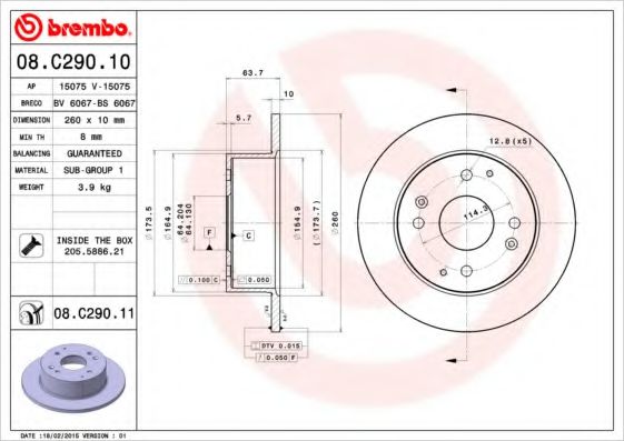 BREMBO 08.C290.11