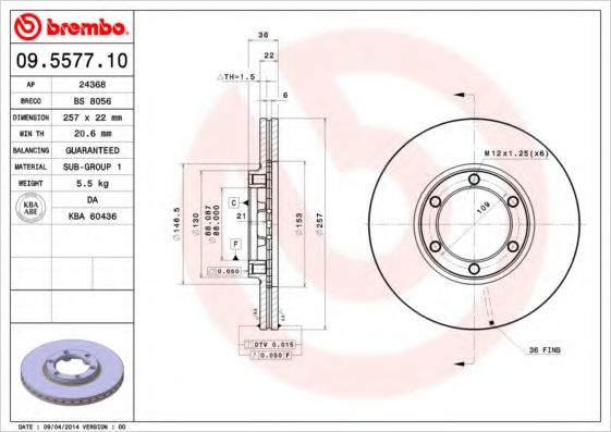 BREMBO 09.5577.10