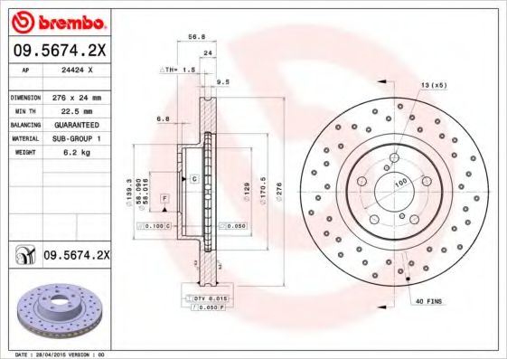 BREMBO 09.5674.2X