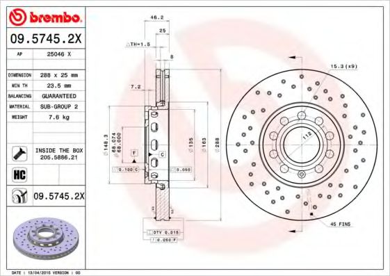 BREMBO 09.5745.2X