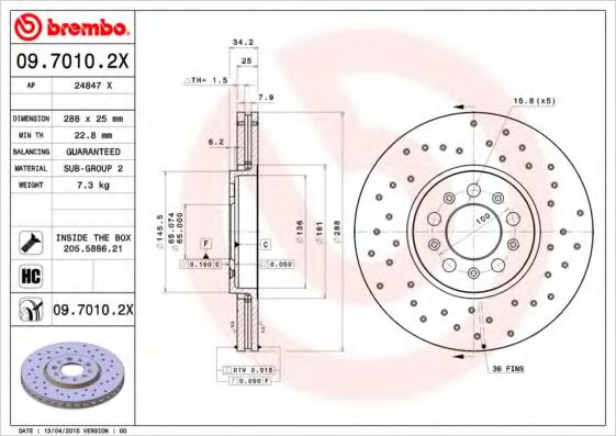 BREMBO 09.7010.2X