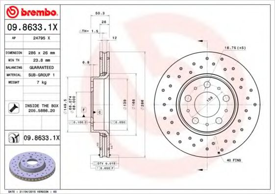 BREMBO 09.8633.1X