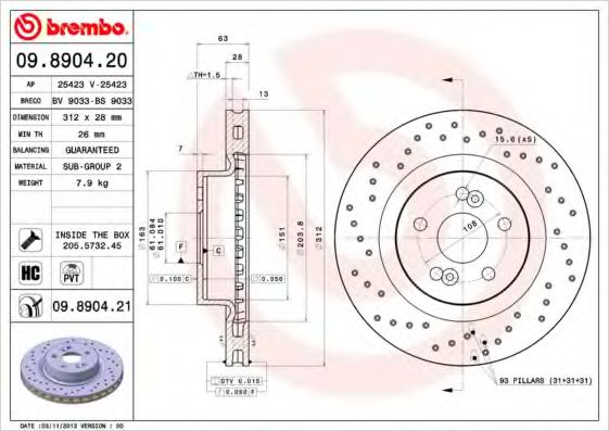 BREMBO 09.8904.20