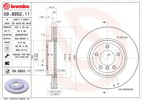 BREMBO 09.8952.11