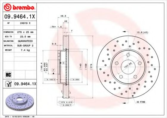 BREMBO 09.9464.1X