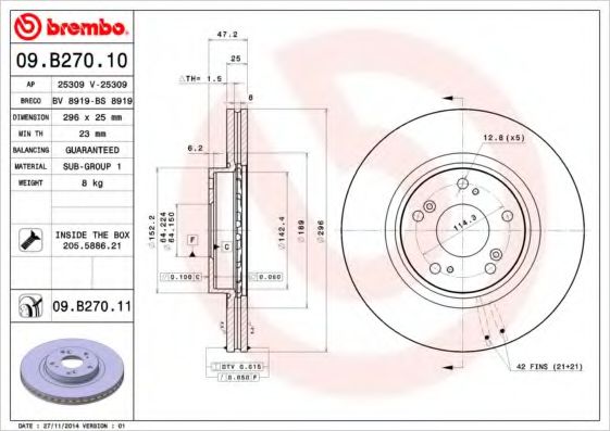 BREMBO 09.B270.10
