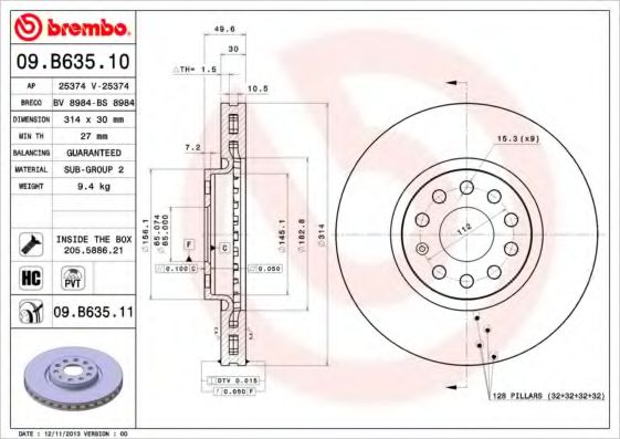 BREMBO 09.B635.10