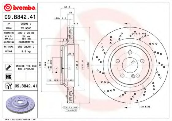 BREMBO 09.B842.41