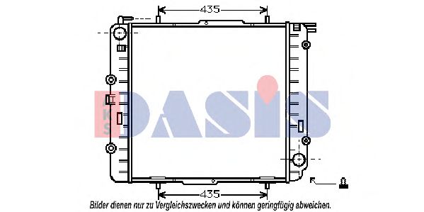 122670N AKS DASIS Радиатор, охлаждение двигателя
