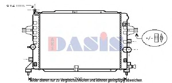 150104N AKS DASIS Радиатор, охлаждение двигателя
