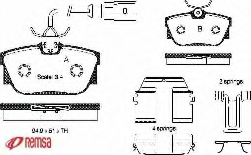 0767.12 METZGER Комплект тормозных колодок, дисковый тормоз